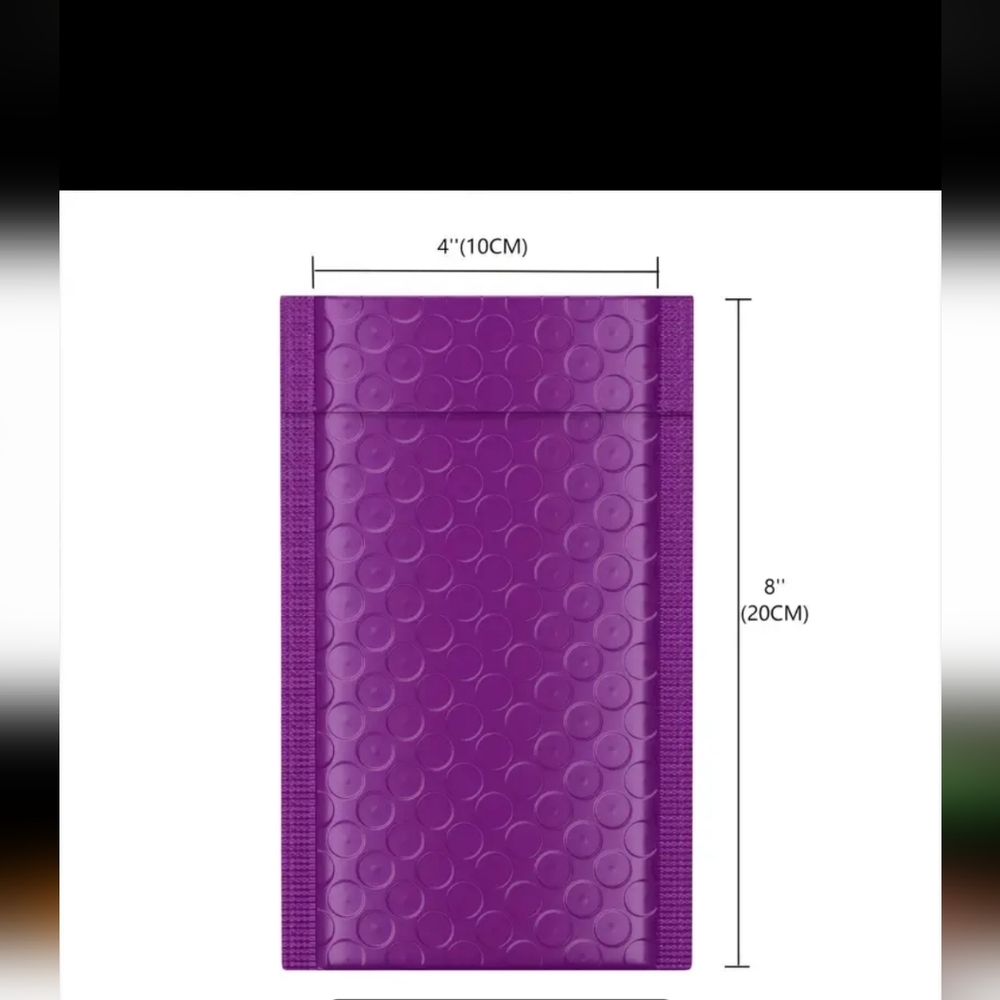 (10)Purple Bubble Mailer 4X8